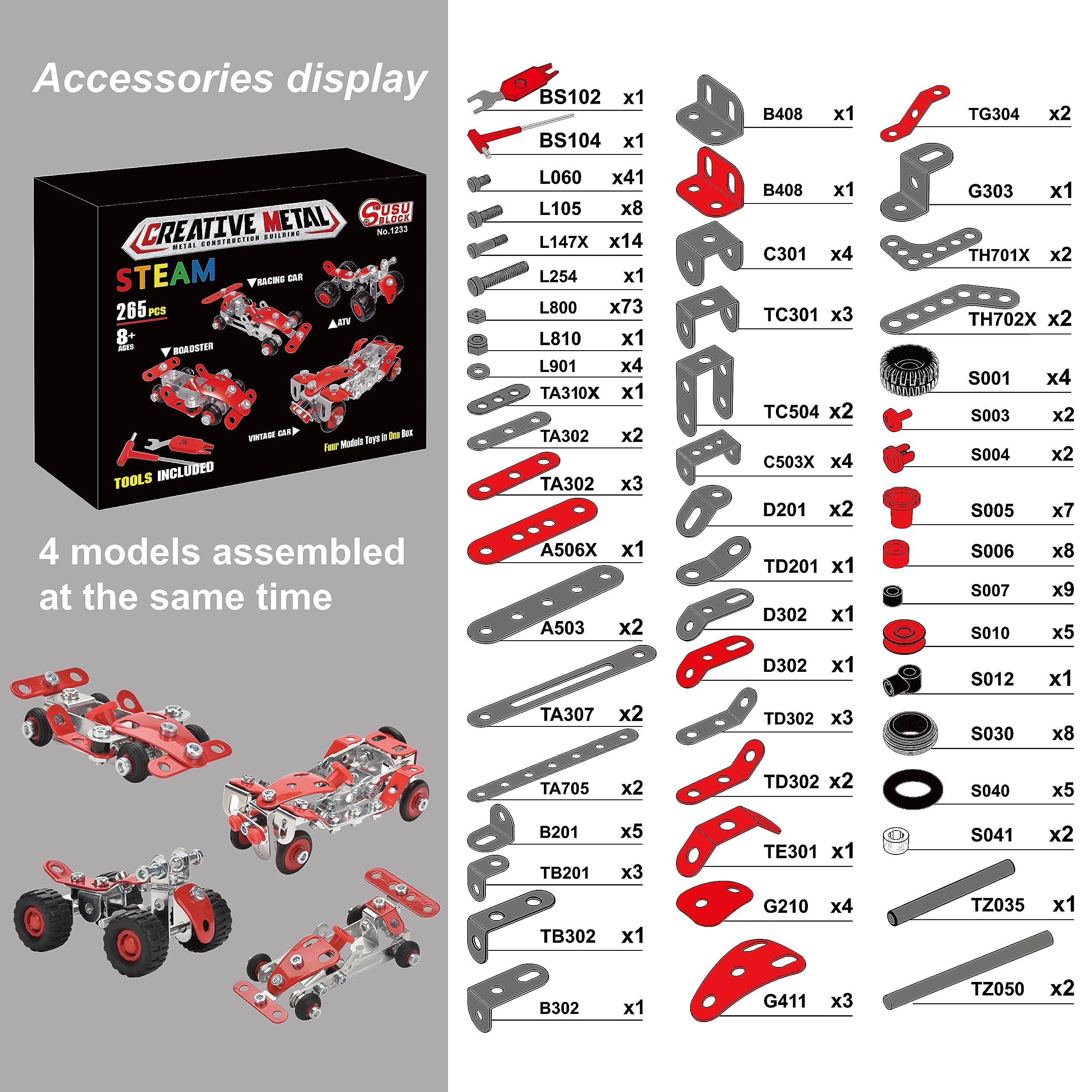 Ferthor Fun clear step-by-step instructions guide young builders through each model.
