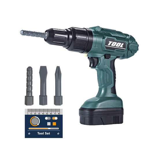 Ferthor Fun electronic power drill head for safe, imaginative repair play.