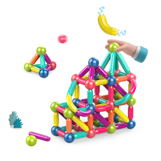 Ferthor Fun magnetic balls and rods 25-piece set in vibrant play for open-ended learning