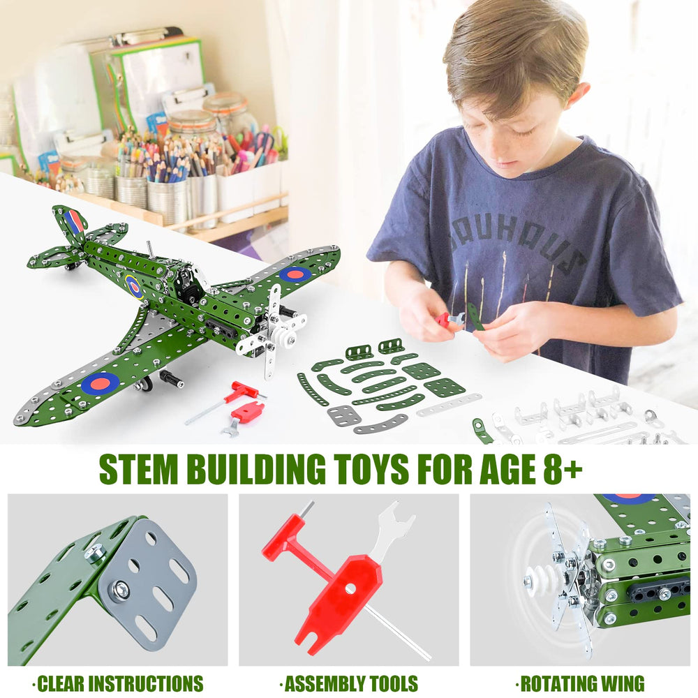 Ferthor Fun metal construction with 331 parts offers durable building experience.