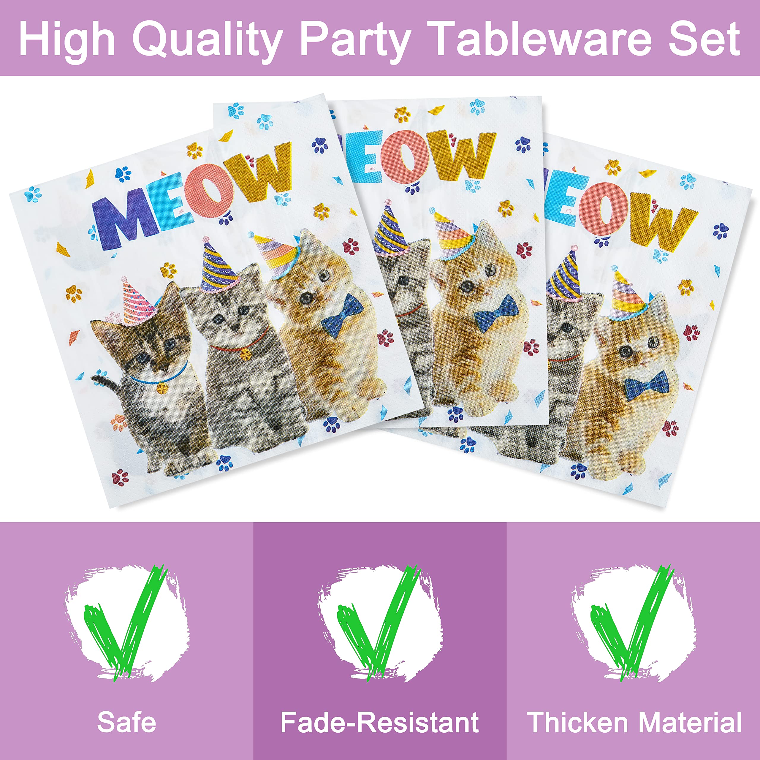 Fesciory cat forks 24-piece set for quick, clean party dining
