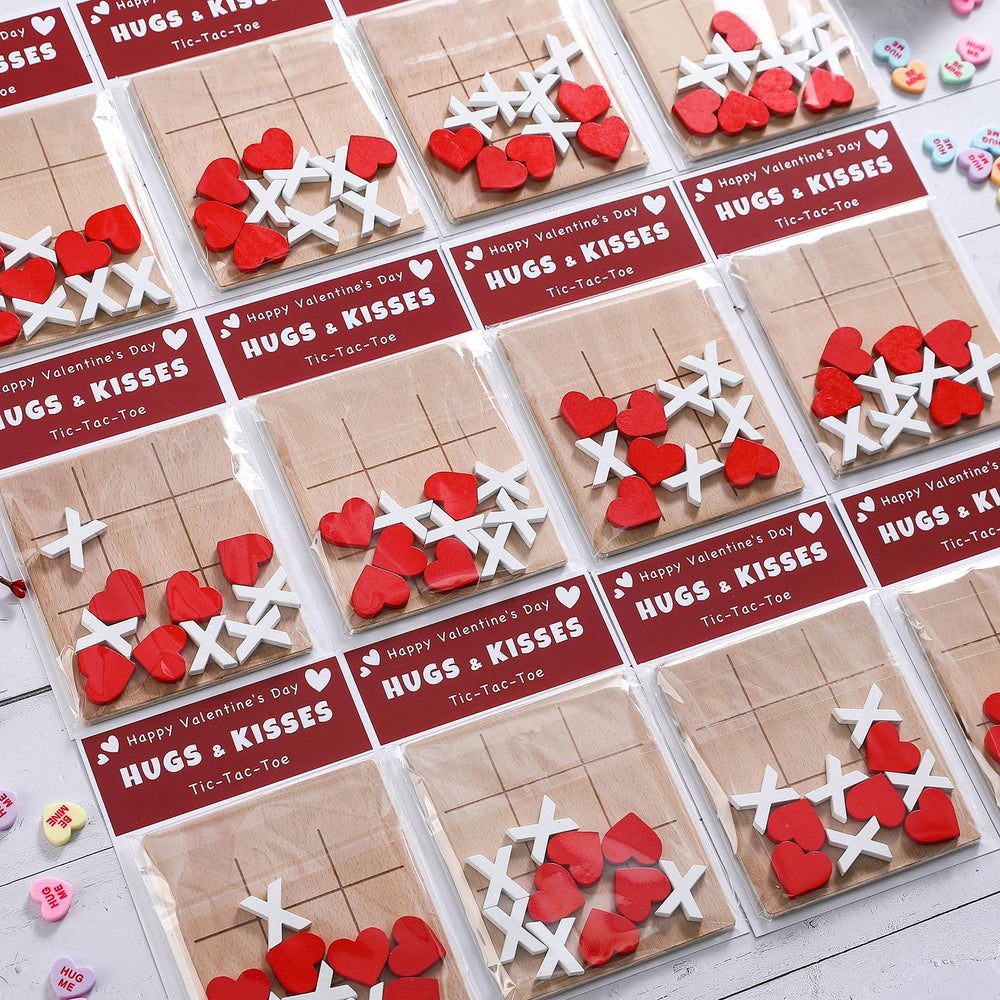 FestalMart Valentines cards showing tic-tac-toe sayings and name space for personalization
