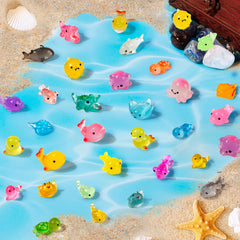 FEXIA ocean mini resin turtle for aquarium decor and glow-in-the-dark accents