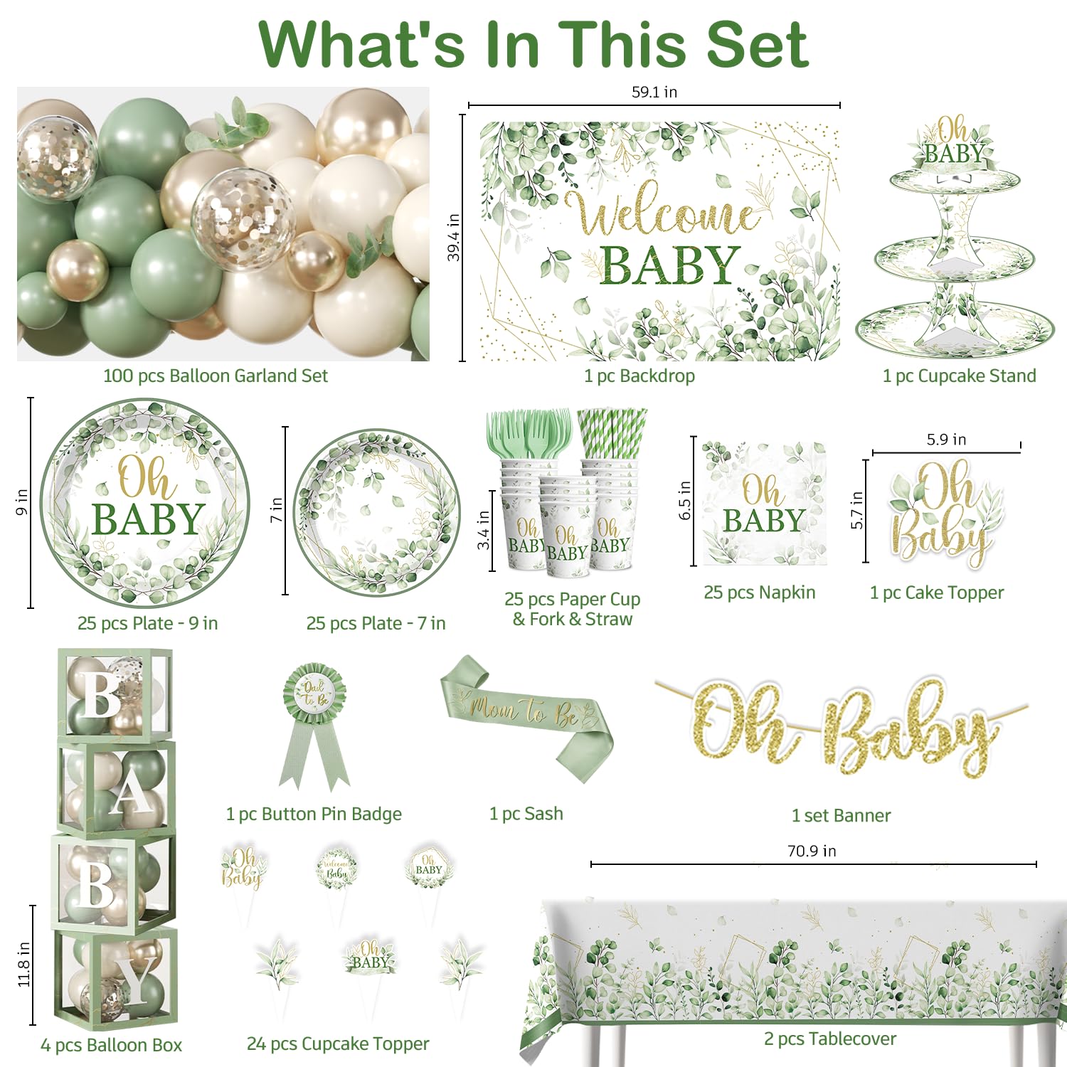 Fexivo sage-green backdrop 59x39 inches frames memories for photos