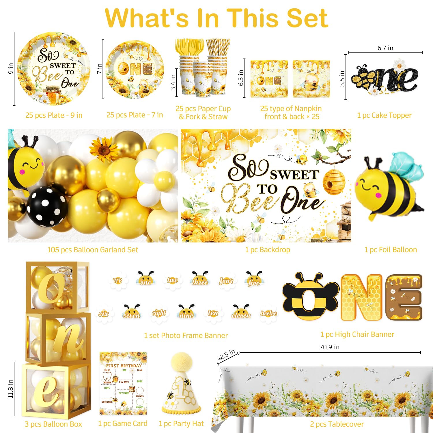 Fexivo bee day plates 7in for practical dining and easy serving