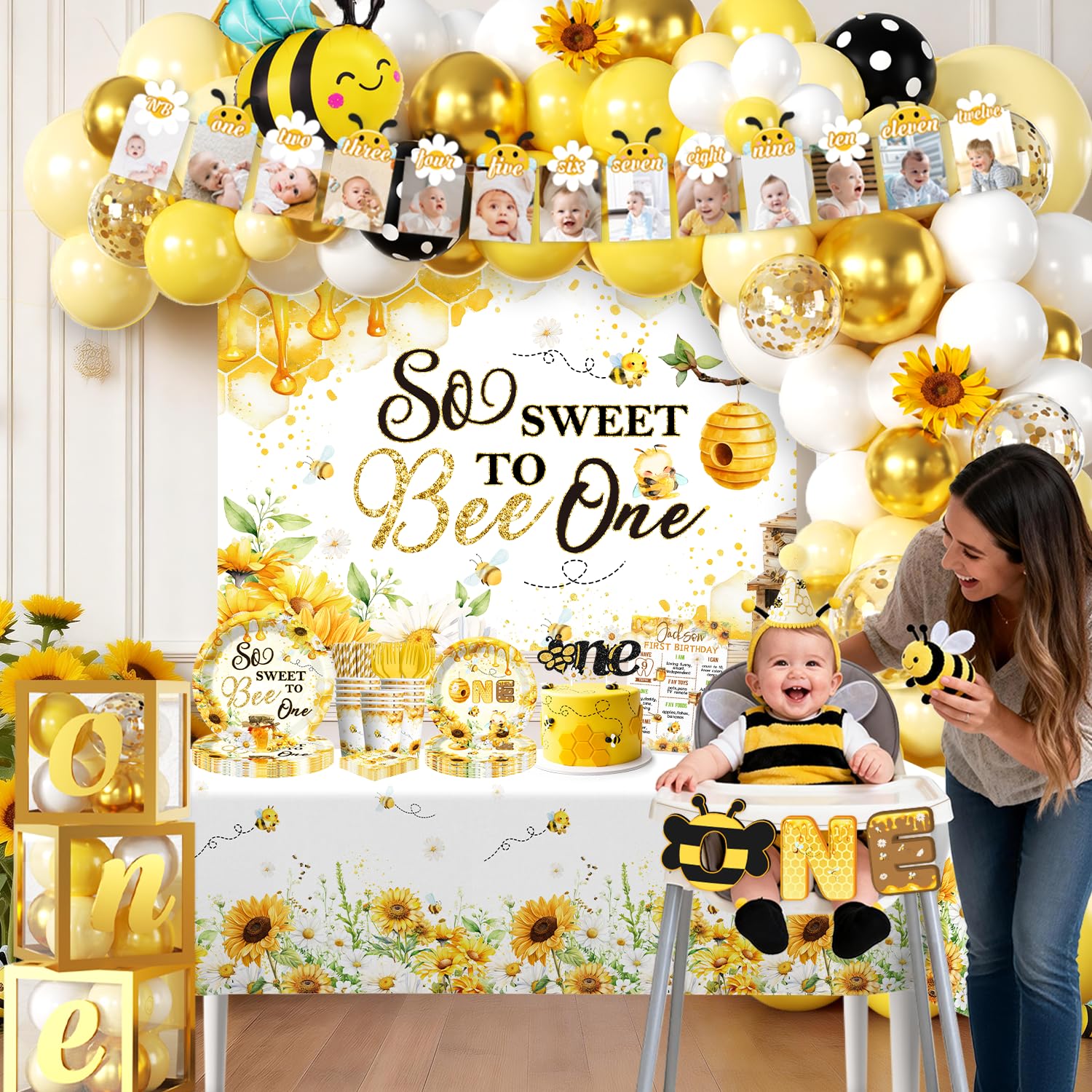 Fexivo bee day tablecloths protect surfaces while staying neat