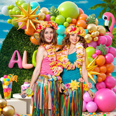 FEYG Arch Kit pool backdrop demonstrates easy setup and wow factor