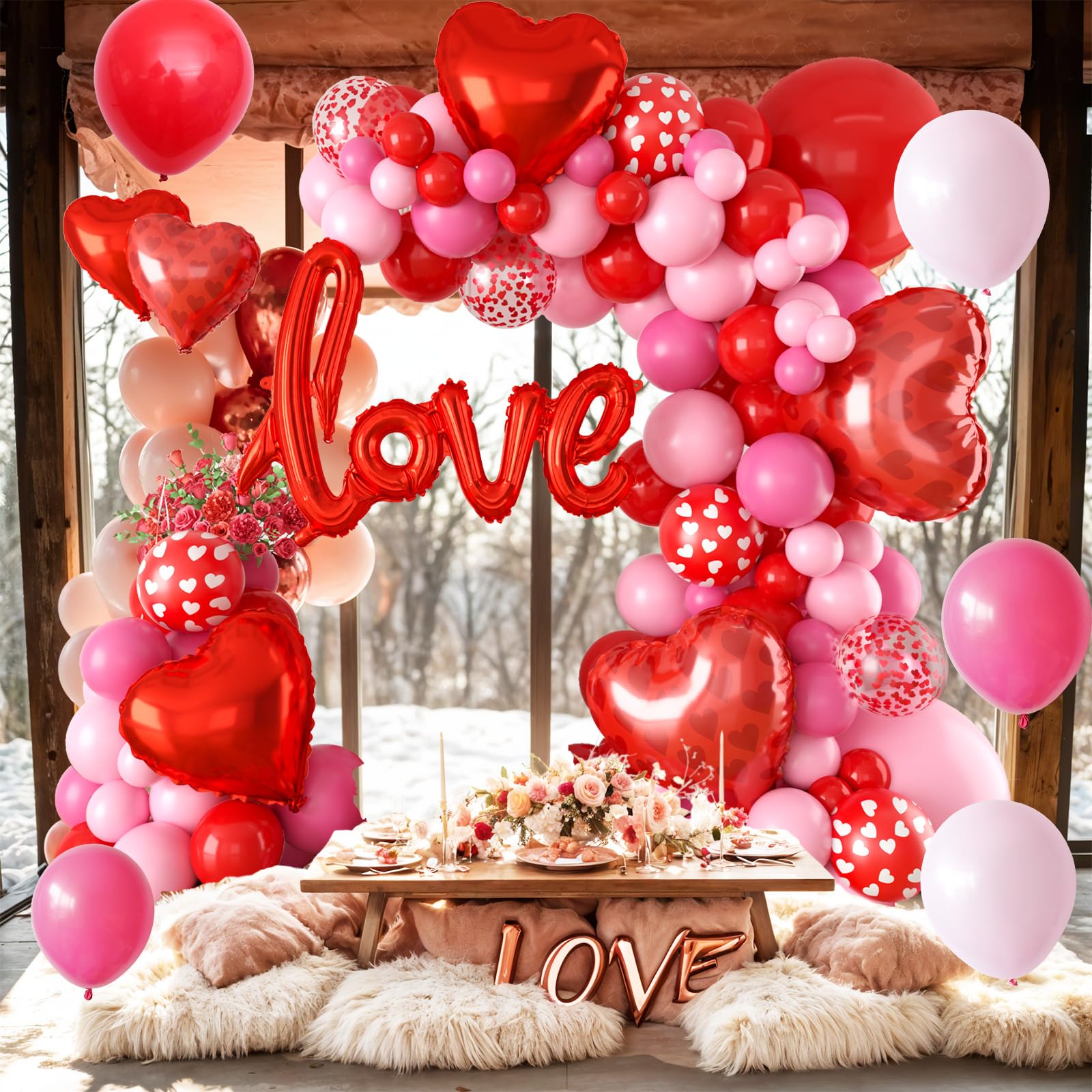 FEYG balloon strip tape helps assemble a neat arch.