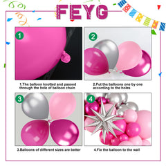FEYG balloon set suits birthdays, baby showers, weddings, and graduations beautifully.