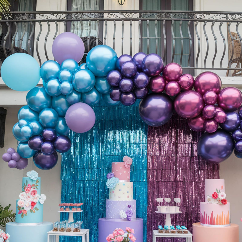 FEYG decor idea image showing door and wall accents with mixed balloons.