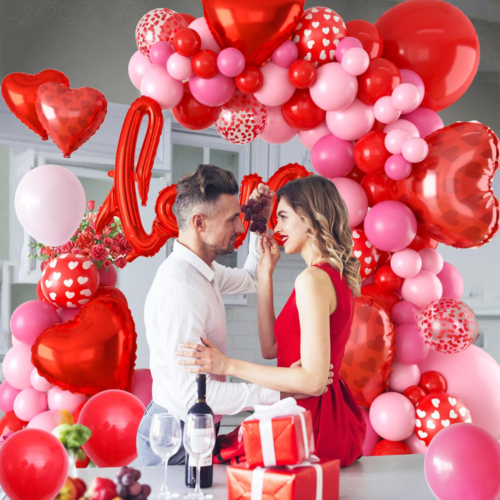 FEYG love foil letter balloons spell romance for events.