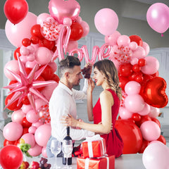 FEYG love letter foil balloons spell LOVE in decor