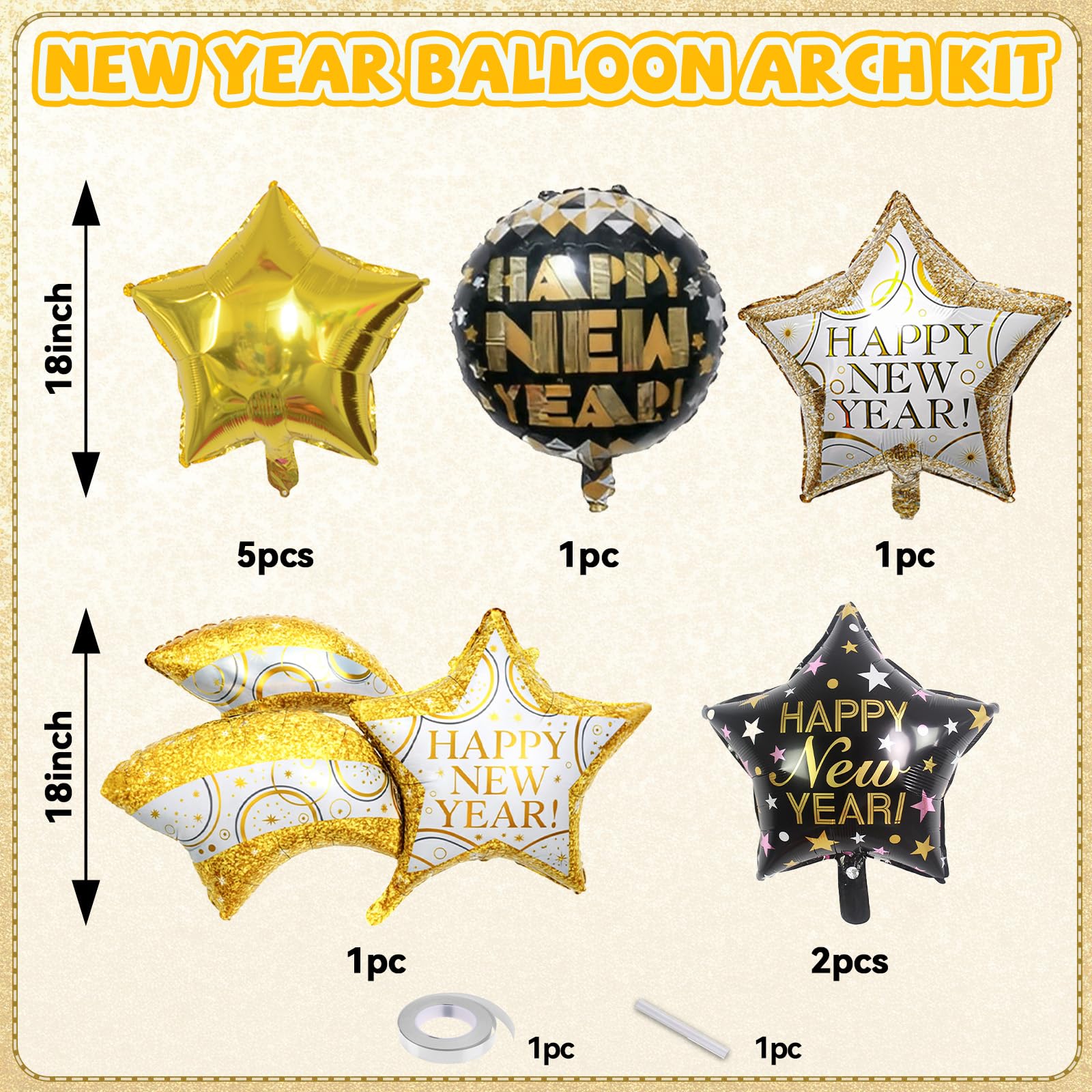 FEYG meteor foil balloon adds dynamic flair to party decor.