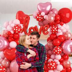 FEYG romantic balloon garland elevates weddings, proposals, or date nights.
