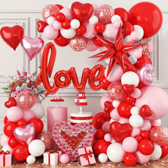 FEYG Valentines balloon arch kit enhances romantic celebrations.