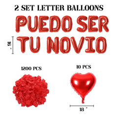 Fezava 18-inch red heart balloons add bold Valentine accents.