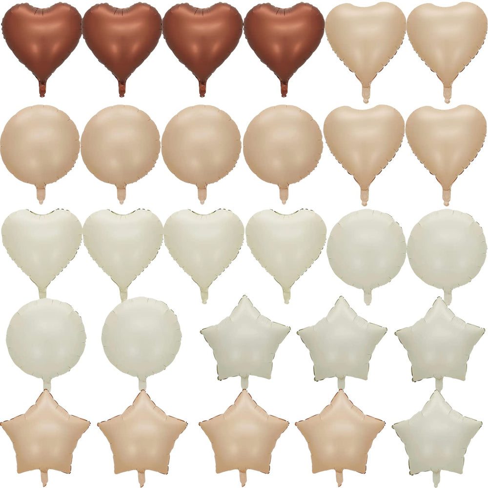 Fezava heart balloons in white-sand finish for elegant weddings
