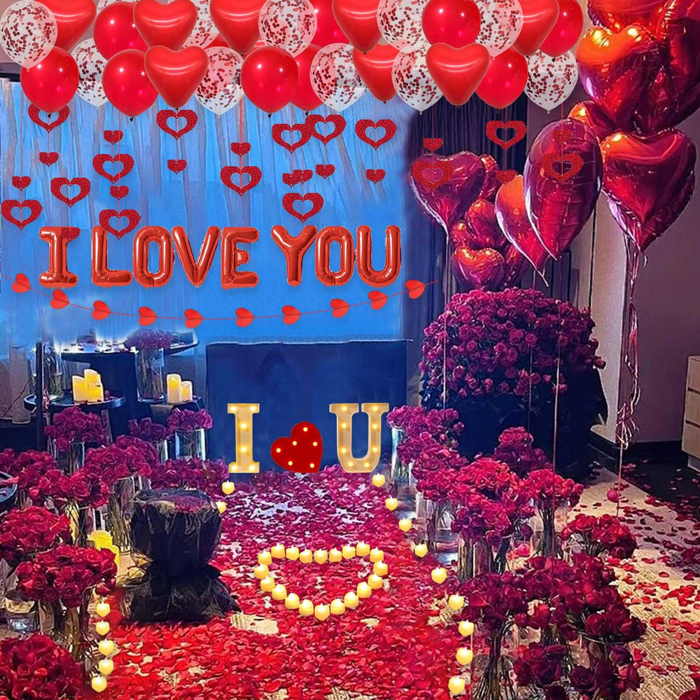 Fezava red artificial rose petals for lush decorating accents.