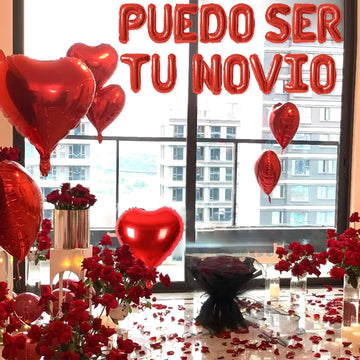 Fezava balloon arch setup with letters and hearts elevates celebrations.