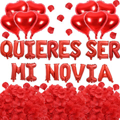 Fezava quieres ser mi novia 16-inch letters balloons for romantic banner and photo backdrop.
