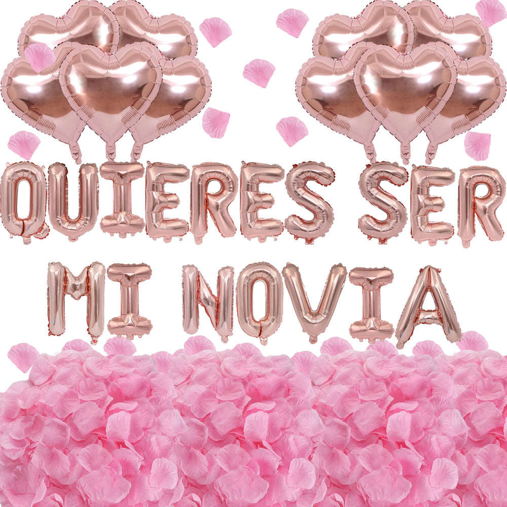 Fezava Will You Be My Girlfriend 16-inch letter balloons create a romantic backdrop.