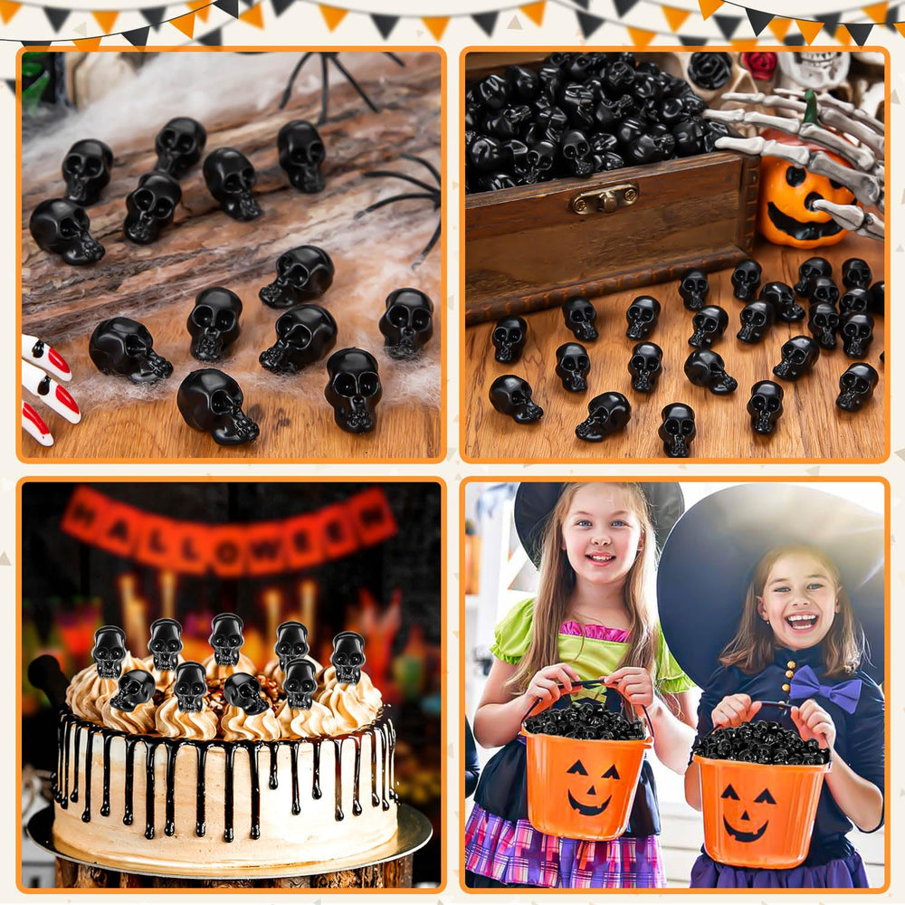 FFNIU mini skulls for shelf, table decor, or prank setups