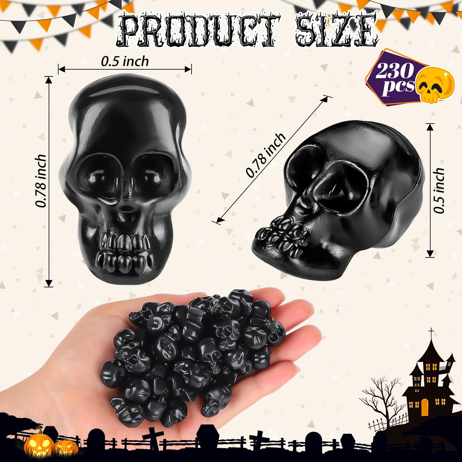 FFNIU black skulls perfect for costume accessories and masquerade themes