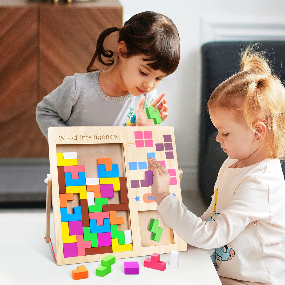 FFTROC brain teaser tangram play challenges young minds with shape fitting