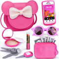 FFTROC pretend play purse set with makeup toys for kids, spark creativity and imaginative roleplay.
