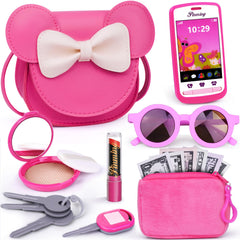 FFTROC pretend play purse set with makeup toys for kids, spark creativity and imaginative roleplay.