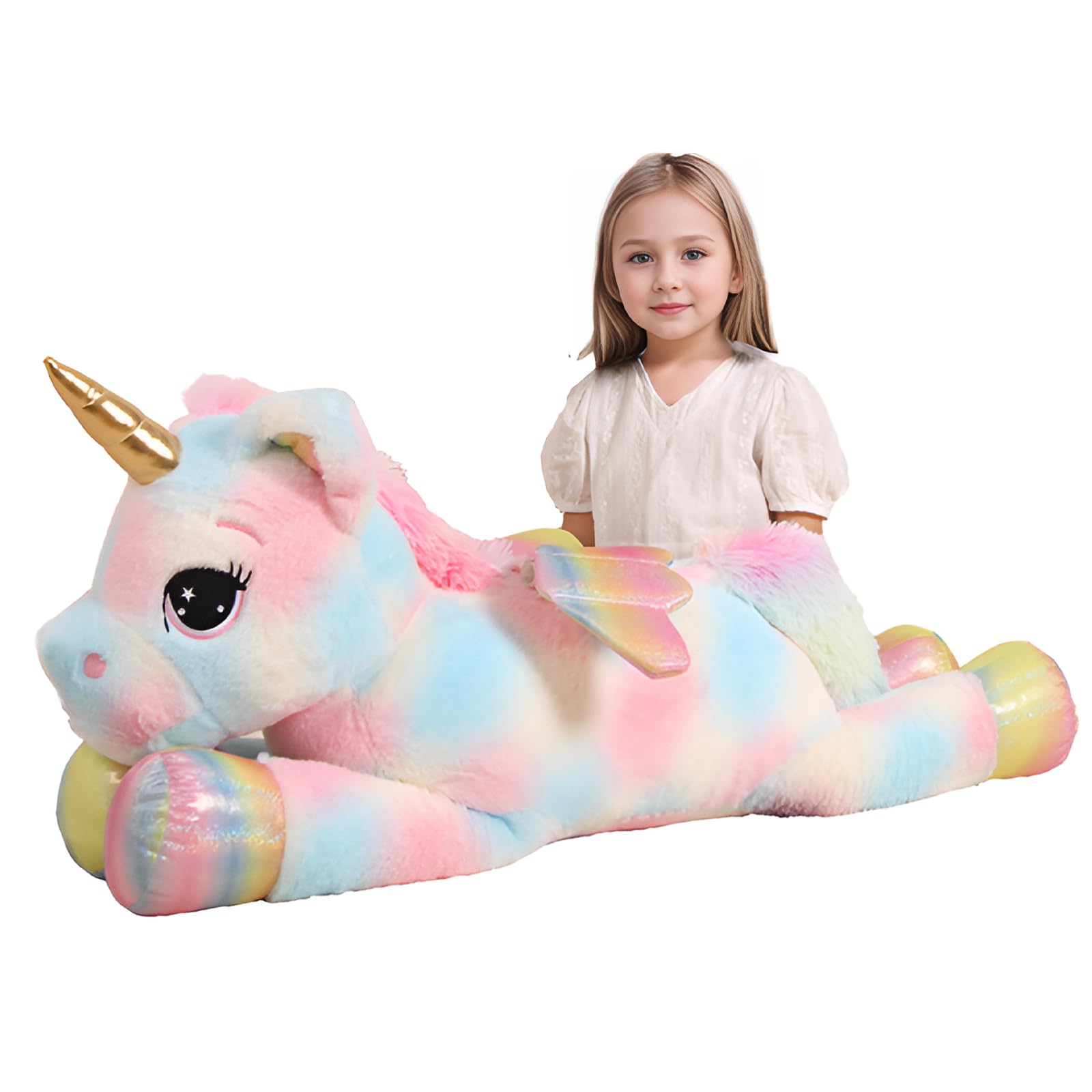 FFxiong giant unicorn plush pillow 110 cm for cozy hugs and decor