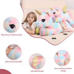 FFxiong unicorn plush for bedtime snuggling and relaxation