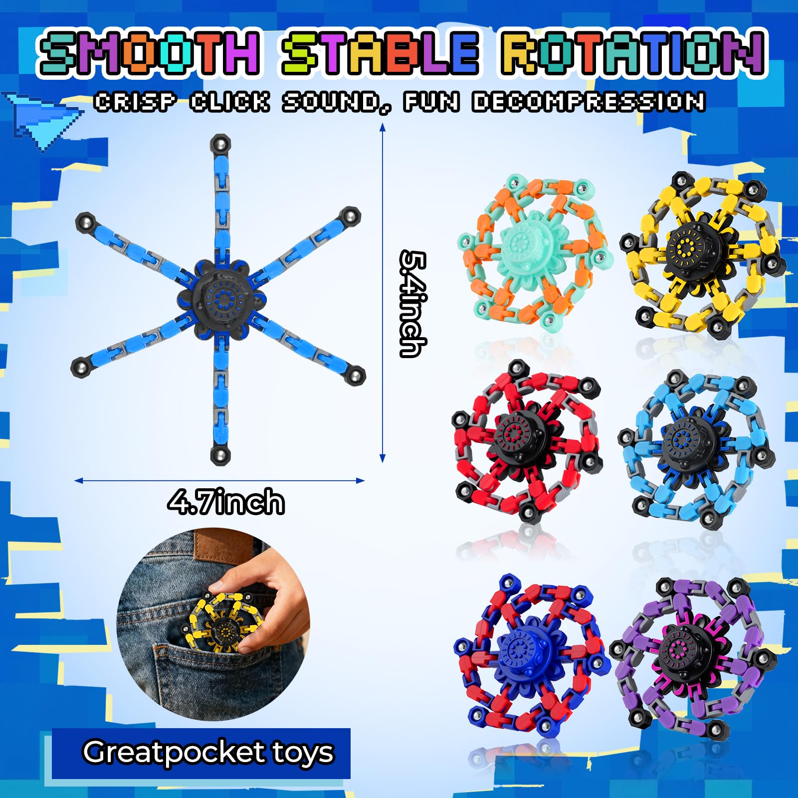 FGYLYOX red spinner color for high-energy classroom activities.