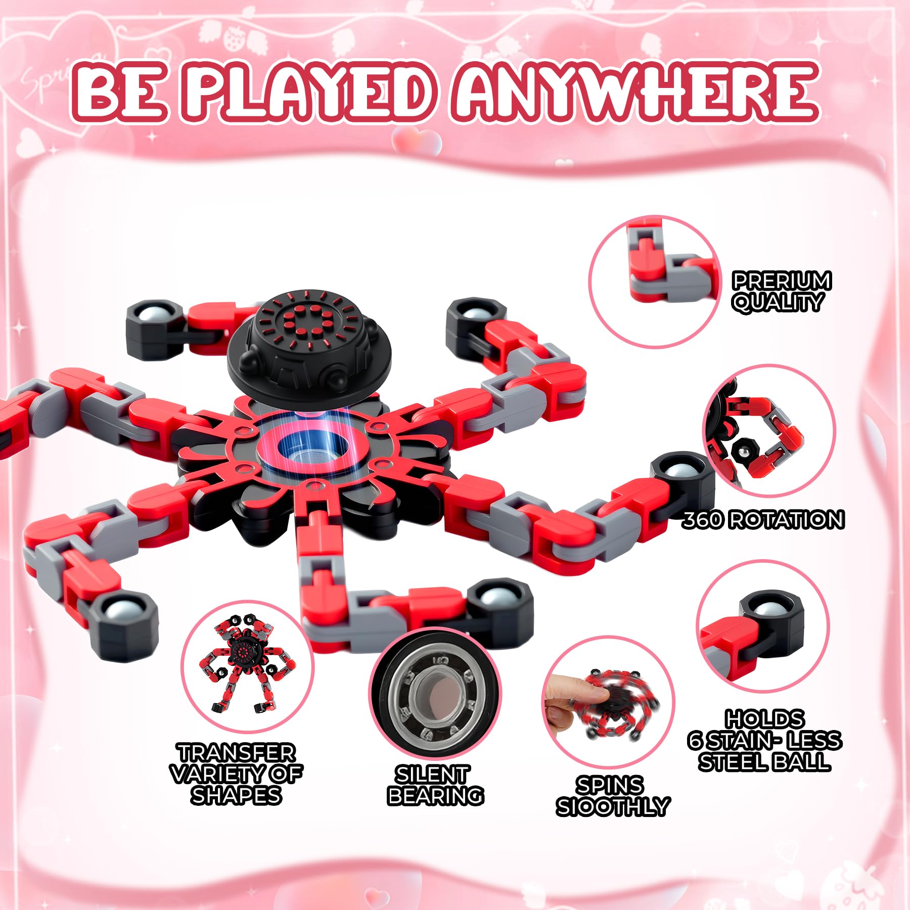FGYLYOX robot spinner in action, showcasing smooth spin and play value