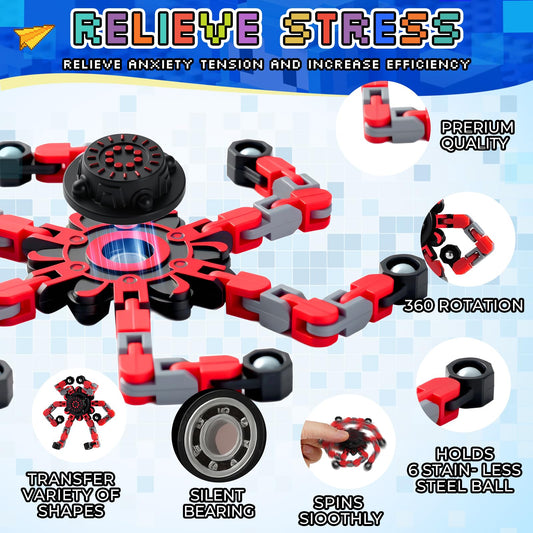 FGYLYOX red spinner variant ideal for Valentine classroom gifts.