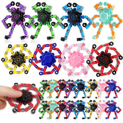 FGYLYOX transformable robot spinner in action for tactile play.