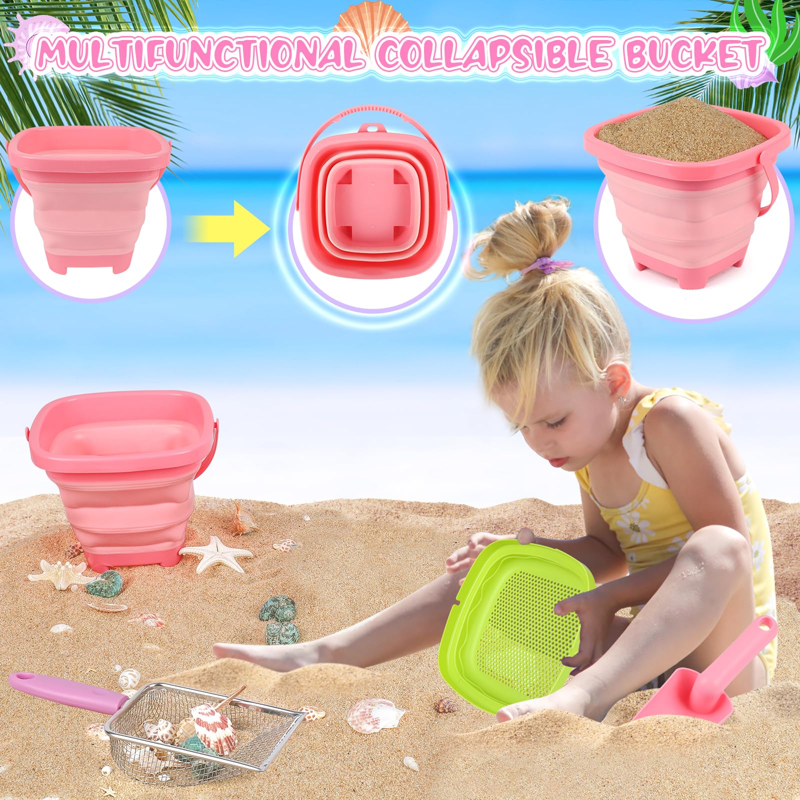 FHOZGECY sand sifter for shell hunting and clean filtering.