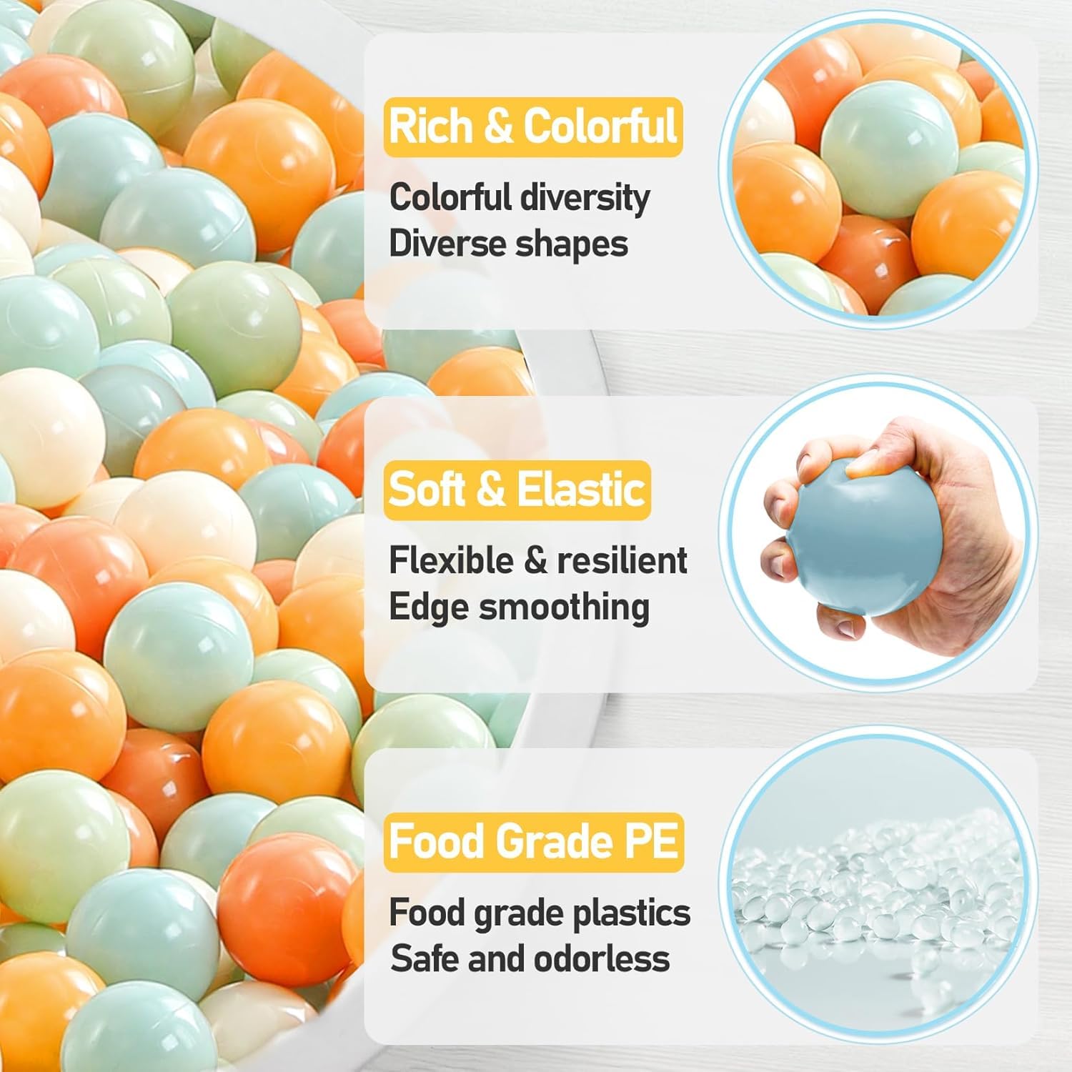 FHRILEK ball pit balls indoor and outdoor use for play and décor.