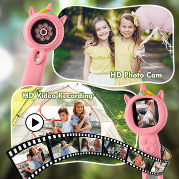 FHskFH Kids Microscope 2-inch IPS screen for easy photo and video capture.