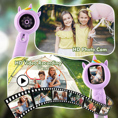 FHskFH Kids Microscope with 2-inch IPS screen for easy, hands-on observation.