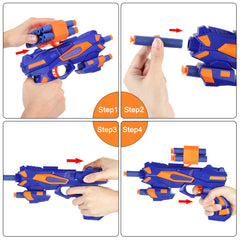 Fibevon Nerf blasters included for immediate play and teamwork.