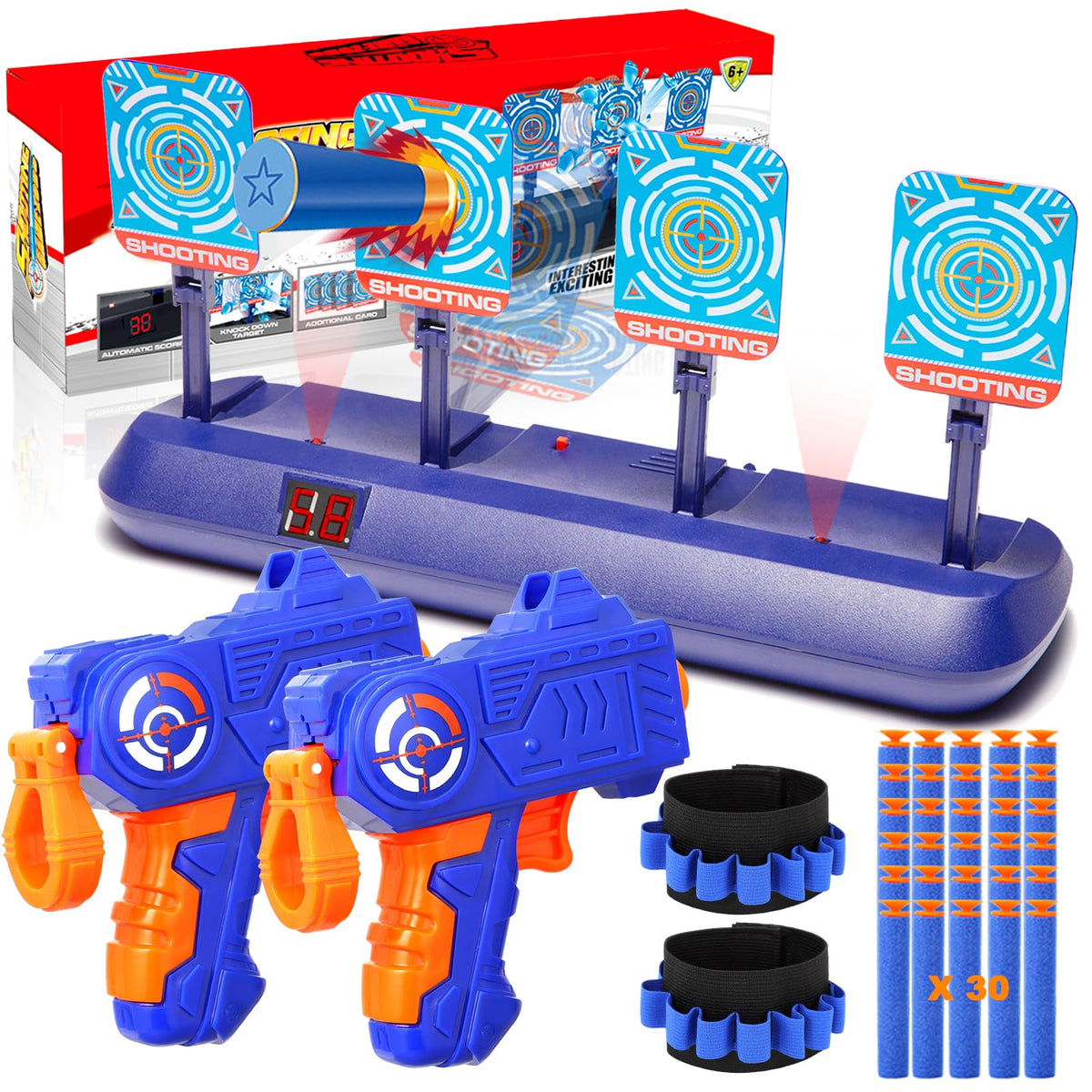 Fibevon Nerf target with four targets for engaging practice and competition.