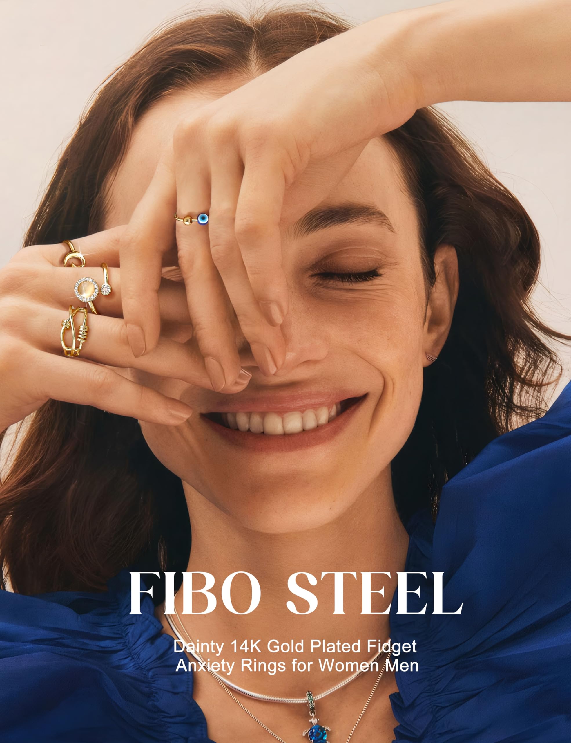 FIBO STEEL evil eye ring blends protection motifs with subtle tension relief.