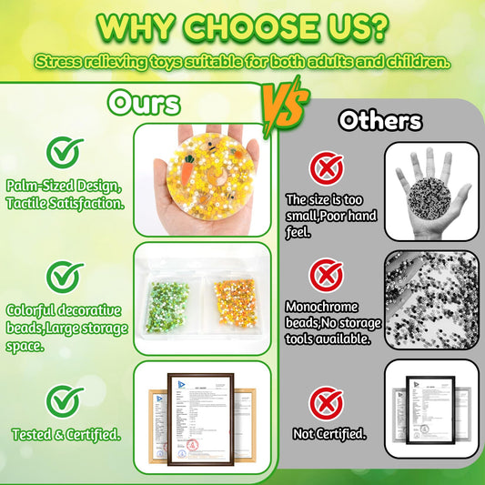 FICCURYS Picky Pad beads offer sensory play and stress relief during tasks.