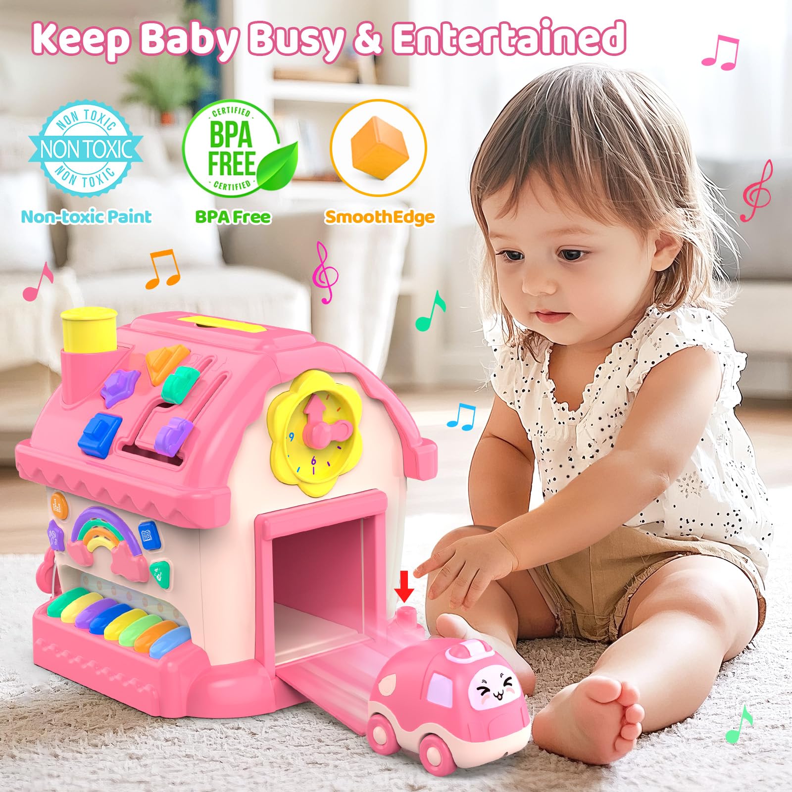 Fidecexv mini vehicle track provides engaging motor play and exploration of cause-effect.