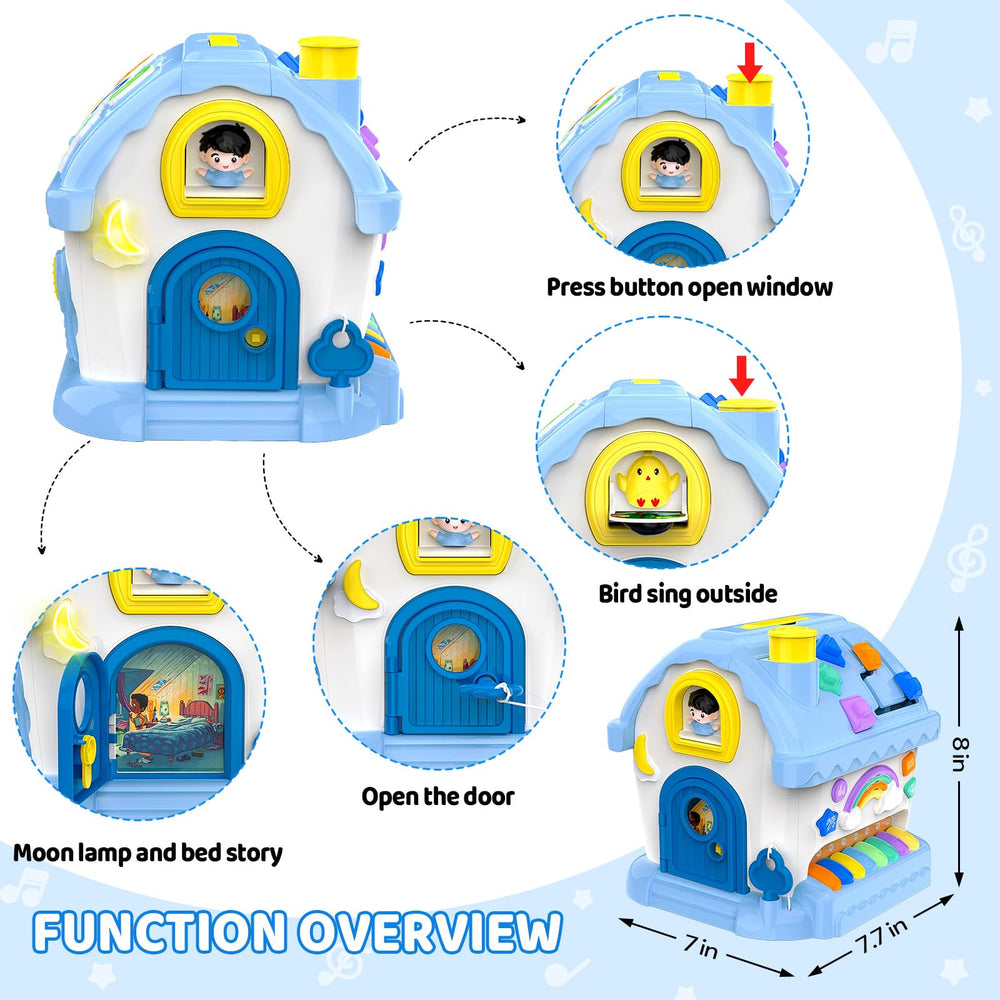 Fidecexv Montessori House car track encourages cause-and-effect play and fine motor control.