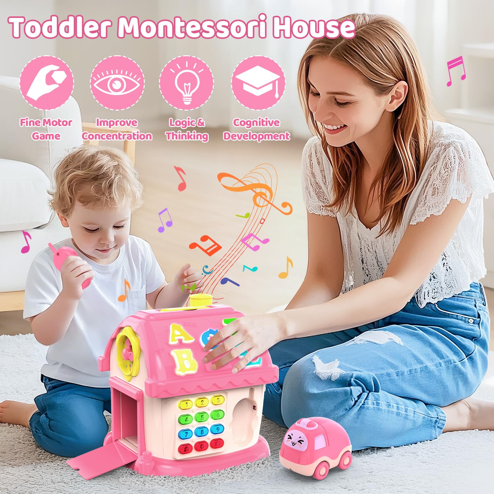 Fidecexv shape matching cubes encourage fine motor skills and problem-solving.
