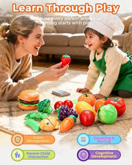 Fiderix meat slices for safe durable play with Velcro cutting feel