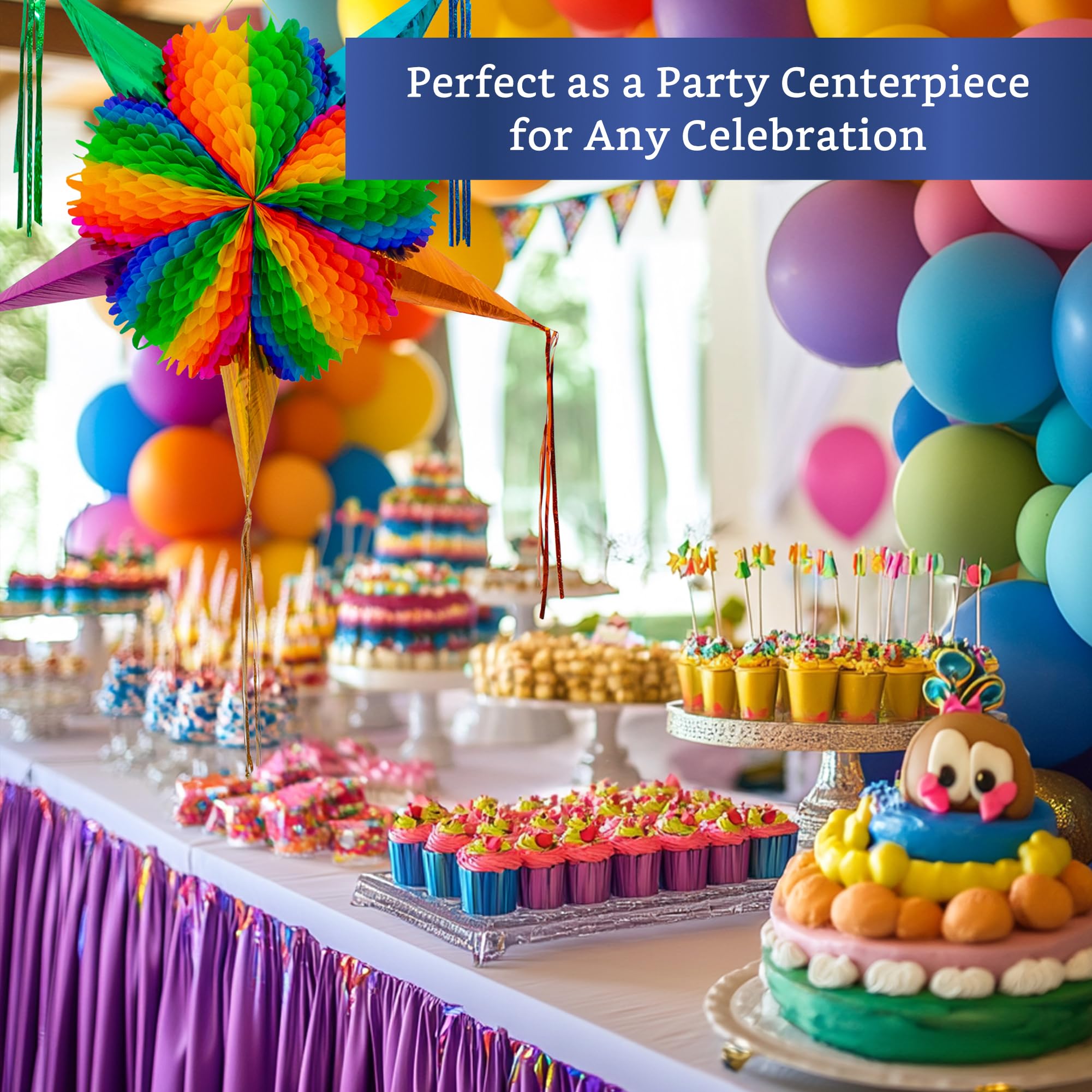 Fiesta Wraps versatile pinata décor for school events and festive games.