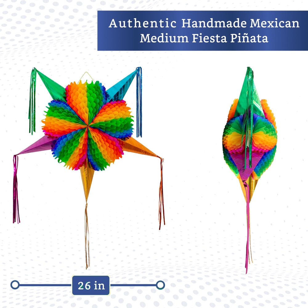 Fiesta Wraps foldable pinata, empty ready for quick setup and storage.